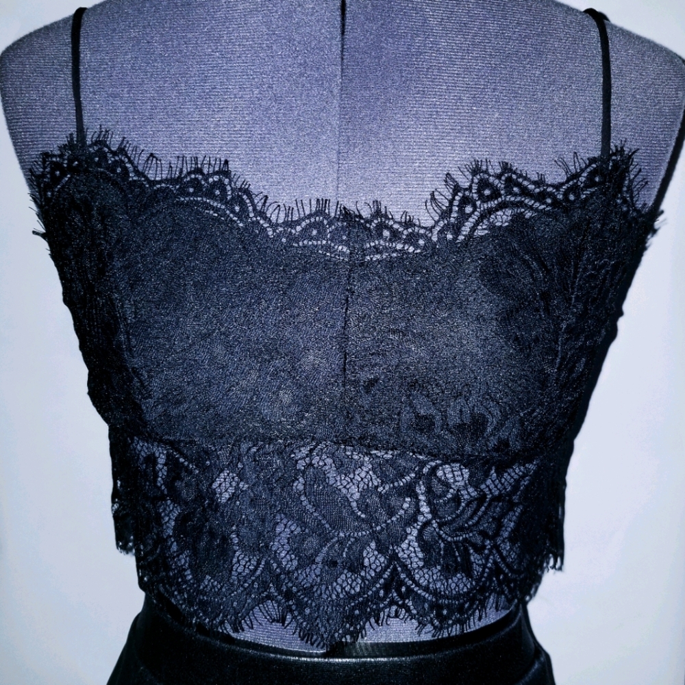 Nylon Apparel Black Lace Camisole Bralette NWT